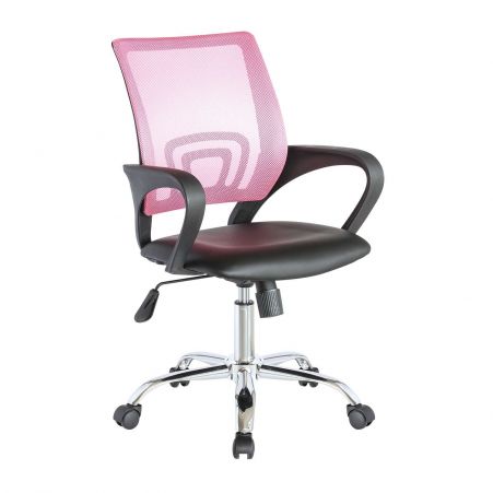 Καρέκλα Γραφείου Emelie Ροζ-Μαύρο